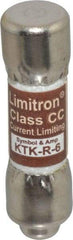 Cooper Bussmann - 600 VAC, 6 Amp, Fast-Acting General Purpose Fuse - Fuse Holder Mount, 1-1/2" OAL, 200 at AC (RMS) kA Rating, 13/32" Diam - A1 Tooling