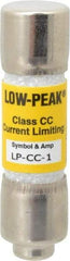 Cooper Bussmann - 300 VDC, 600 VAC, 1 Amp, Time Delay General Purpose Fuse - Fuse Holder Mount, 1-1/2" OAL, 20 at DC, 200 at AC (RMS) kA Rating, 13/32" Diam - A1 Tooling