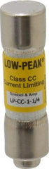 Cooper Bussmann - 300 VDC, 600 VAC, 1.25 Amp, Time Delay General Purpose Fuse - Fuse Holder Mount, 1-1/2" OAL, 20 at DC, 200 at AC (RMS) kA Rating, 13/32" Diam - A1 Tooling