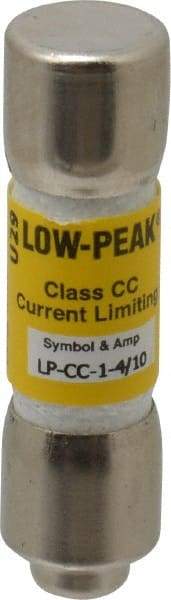 Cooper Bussmann - 300 VDC, 600 VAC, 1.4 Amp, Time Delay General Purpose Fuse - Fuse Holder Mount, 1-1/2" OAL, 20 at DC, 200 at AC (RMS) kA Rating, 13/32" Diam - A1 Tooling