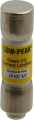 Cooper Bussmann - 300 VDC, 600 VAC, 0.5 Amp, Time Delay General Purpose Fuse - Fuse Holder Mount, 1-1/2" OAL, 20 at DC, 200 at AC (RMS) kA Rating, 13/32" Diam - A1 Tooling