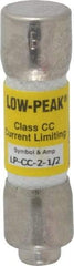 Cooper Bussmann - 300 VDC, 600 VAC, 2.5 Amp, Time Delay General Purpose Fuse - Fuse Holder Mount, 1-1/2" OAL, 20 at DC, 200 at AC (RMS) kA Rating, 13/32" Diam - A1 Tooling