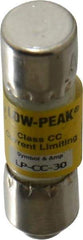 Cooper Bussmann - 300 VDC, 600 VAC, 30 Amp, Time Delay General Purpose Fuse - Fuse Holder Mount, 1-1/2" OAL, 20 at DC, 200 at AC (RMS) kA Rating, 13/32" Diam - A1 Tooling