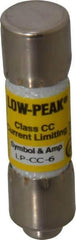 Cooper Bussmann - 150 VDC, 600 VAC, 6 Amp, Time Delay General Purpose Fuse - Fuse Holder Mount, 1-1/2" OAL, 20 at DC, 200 at AC (RMS) kA Rating, 13/32" Diam - A1 Tooling