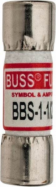 Cooper Bussmann - 600 VAC, 1.5 Amp, Fast-Acting General Purpose Fuse - Fuse Holder Mount, 1-3/8" OAL, 10 at AC kA Rating, 13/32" Diam - A1 Tooling