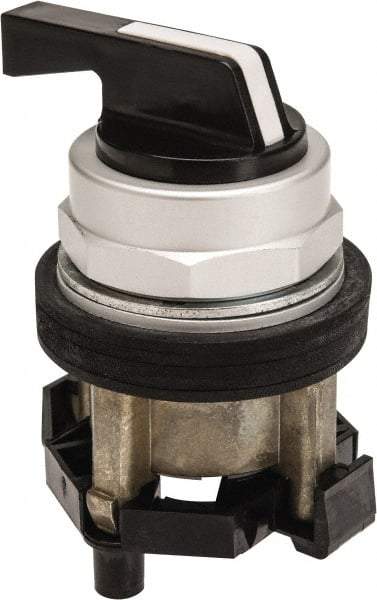 Eaton Cutler-Hammer - 30-1/2mm Mount Hole, 3 Position, Lever Operated, Selector Switch Only - Black, Maintained (MA) - Maintained (MA) - Maintained (MA), Nonilluminated, Oil and Watertight - A1 Tooling