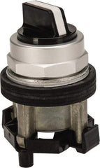 Eaton Cutler-Hammer - 30-1/2mm Mount Hole, 2 Position, Knob Operated, Selector Switch Only - Black, Maintained (MA) - Momentary (MO), Nonilluminated, Oil and Watertight - A1 Tooling