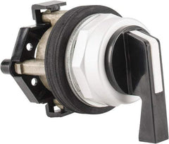 Eaton Cutler-Hammer - 30-1/2mm Mount Hole, 3 Position, Lever Operated, Selector Switch Only - Black, Maintained (MA) - Maintained (MA) - Momentary (MO), Nonilluminated, Oil and Watertight - A1 Tooling