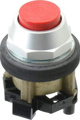 Eaton Cutler-Hammer - 30-1/2mm Mount Hole, Extended Straight, Pushbutton Switch Only - Round, Red Pushbutton, Nonilluminated, Momentary (MO), Corrosion Resistant, Oiltight and Watertight - A1 Tooling