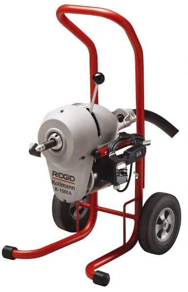 Ridgid - Electric Battery Drain Cleaning Machine - For 3" to 8" Pipe, 200' Cable, 710 Max RPM - A1 Tooling