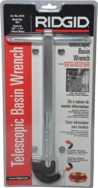 Ridgid - Basin Wrenches Style: Telescoping Minimum Pipe Capacity: 3/8 (Inch) - A1 Tooling