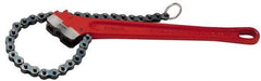 Ridgid - 3" Max Pipe Capacity, 20-1/4" Long, Chain Wrench - 5" Actual OD, 24" Handle Length - A1 Tooling