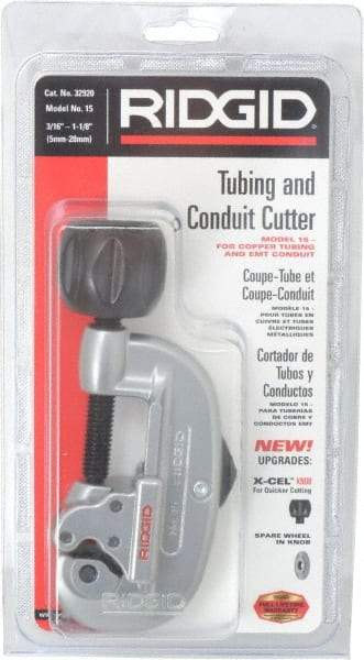 Ridgid - 3/16" to 1-1/8" Pipe Capacity, Screw Feed Tubing Cutter - Cuts Copper, Aluminum, Brass - A1 Tooling