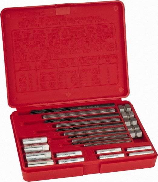 Ridgid - 20 Piece Screw Extractor & Drill Set - Plastic Set Box - A1 Tooling