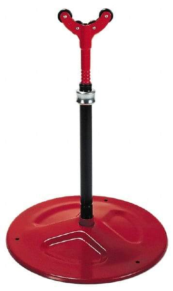 Ridgid - 1/4" to 6" Pipe Capacity, Adjustable Pipe Stand with Plain Support Head - 23" to 33" High, 2,500 Lb Capacity - A1 Tooling