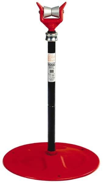 Ridgid - 6" Pipe Capacity, Adjustable Pipe Stand with Plain Support Head - 32" to 41" High, 2,500 Lb Capacity - A1 Tooling