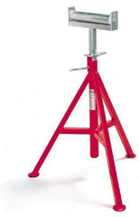 Ridgid - 12" Pipe Capacity, Adjustable Pipe Stand with Conveyor Roller Head - 29" to 44" High, 1,000 Lb Capacity - A1 Tooling