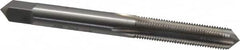 Made in USA - 1/4-36 UNEF 4 Flute Bright Finish High Speed Steel Straight Flute Standard Hand Tap - Plug, Right Hand Thread, 2-1/2" OAL, H2 Limit, Oversize - Exact Industrial Supply