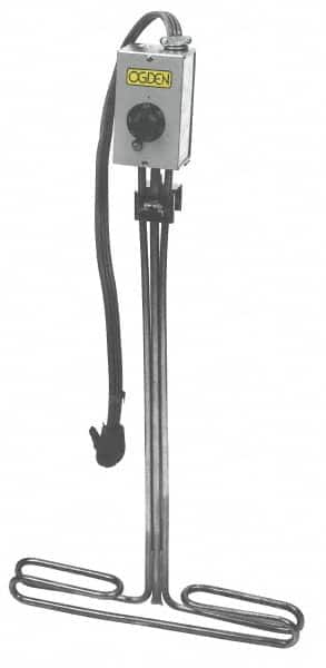 Made in USA - 240 Volt, 1 Phase, 4,000 Watt, T Type Sink Sanitizer Heater - 26" Leg Length - A1 Tooling