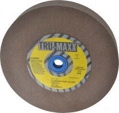 Tru-Maxx - 120 Grit Aluminum Oxide Bench & Pedestal Grinding Wheel - 6" Diam x 1" Hole x 1" Thick, 5410 Max RPM, O Hardness, Fine Grade , Vitrified Bond - A1 Tooling