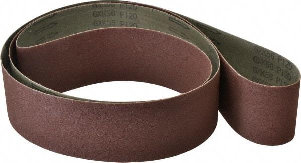 Tru-Maxx - 3" Wide x 90" OAL, 120 Grit, Aluminum Oxide Abrasive Belt - Aluminum Oxide, Fine, Coated, X Weighted Cloth Backing, Series VAC228 - A1 Tooling