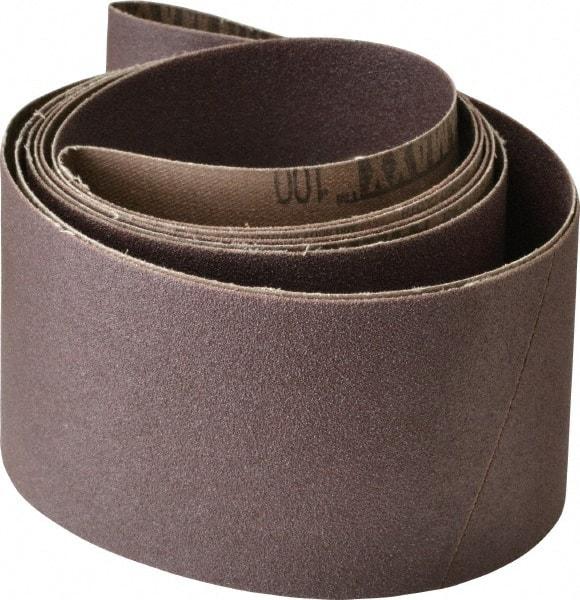 Tru-Maxx - 3" Wide x 90" OAL, 100 Grit, Aluminum Oxide Abrasive Belt - Aluminum Oxide, Fine, Coated, X Weighted Cloth Backing, Series VAC228 - A1 Tooling