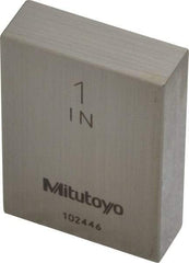 Mitutoyo - 1" Rectangular Steel Gage Block - Accuracy Grade AS-1, Includes Certificate of Inspection - A1 Tooling