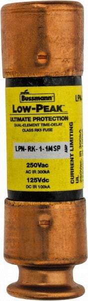 Cooper Bussmann - 125 VDC, 250 VAC, 1.25 Amp, Time Delay General Purpose Fuse - Fuse Holder Mount, 50.8mm OAL, 100 at DC, 300 at AC (RMS) kA Rating, 9/16" Diam - A1 Tooling