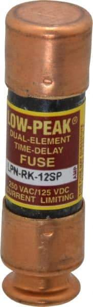 Cooper Bussmann - 125 VDC, 250 VAC, 12 Amp, Time Delay General Purpose Fuse - Fuse Holder Mount, 50.8mm OAL, 100 at DC, 300 at AC (RMS) kA Rating, 9/16" Diam - A1 Tooling