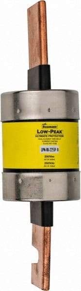 Cooper Bussmann - 250 VAC/VDC, 225 Amp, Time Delay General Purpose Fuse - Bolt-on Mount, 8-5/8" OAL, 100 at DC, 300 at AC (RMS) kA Rating, 2-1/16" Diam - A1 Tooling