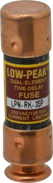 Cooper Bussmann - 125 VDC, 250 VAC, 3 Amp, Time Delay General Purpose Fuse - Fuse Holder Mount, 50.8mm OAL, 100 at DC, 300 at AC (RMS) kA Rating, 9/16" Diam - A1 Tooling