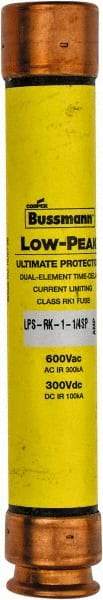 Cooper Bussmann - 300 VDC, 600 VAC, 1.25 Amp, Time Delay General Purpose Fuse - Fuse Holder Mount, 127mm OAL, 100 at DC, 300 at AC (RMS) kA Rating, 13/16" Diam - A1 Tooling