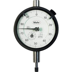 Dial Drop Indicator: 0.025″ Range, 0-10 Dial Reading, 0.00025″ Graduation 0.01″ per Revolution, Lug Back,  ±0.00025″ Accuracy, Revolution Counter