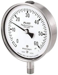 Ashcroft - 2-1/2" Dial, 1/4 Thread, 30-0-30 Scale Range, Pressure Gauge - Lower Connection Mount, Accurate to 3-2-3% of Scale - A1 Tooling