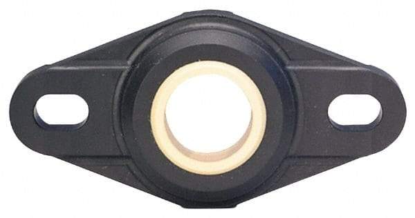 Igus - 17mm ID, 74.6mm OAL2-Bolt Flange Bearing - 359 Lb Dyn Cap, 65" Btw Mnt Hole Ctrs, Thermoplastic - A1 Tooling