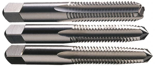 Hertel - 1-14 UNS, 4 Flute, Bottoming, Plug & Taper, Bright Finish, High Speed Steel Tap Set - Right Hand Cut, 5-1/8" OAL, 2-1/2" Thread Length, 3B Class of Fit - A1 Tooling