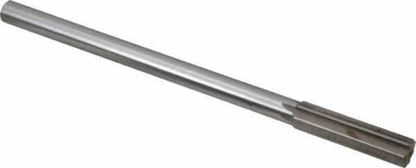 Interstate - 0.524" High Speed Steel Chucking Reamer - Straight Flute, 0.4355" Straight Shank, 2" Flute Length, 8" OAL - A1 Tooling