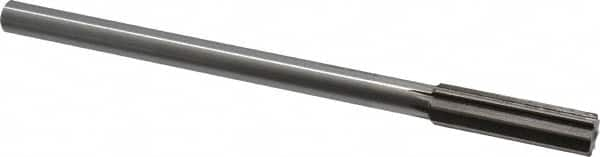 Interstate - 0.549" High Speed Steel Chucking Reamer - Straight Flute, 0.4355" Straight Shank, 2" Flute Length, 8" OAL - A1 Tooling