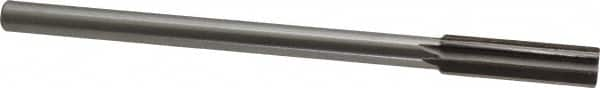 Interstate - 9/16" High Speed Steel Chucking Reamer - Straight Flute, 0.4355" Straight Shank, 2" Flute Length, 8" OAL - A1 Tooling