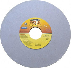 Norton - 7" Diam x 1-1/4" Hole x 1/8" Thick, K Hardness, 100 Grit Surface Grinding Wheel - Aluminum Oxide, Type 1, Fine Grade, 3,600 Max RPM, Vitrified Bond, No Recess - A1 Tooling