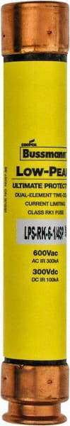 Cooper Bussmann - 300 VDC, 600 VAC, 6.25 Amp, Time Delay General Purpose Fuse - Fuse Holder Mount, 127mm OAL, 100 at DC, 300 at AC (RMS) kA Rating, 13/16" Diam - A1 Tooling