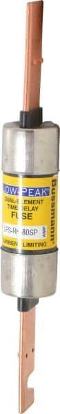 Cooper Bussmann - 300 VDC, 600 VAC, 80 Amp, Time Delay General Purpose Fuse - Bolt-on Mount, 7-7/8" OAL, 100 at DC, 300 at AC (RMS) kA Rating, 1-5/16" Diam - A1 Tooling