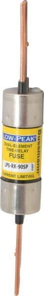 Cooper Bussmann - 300 VDC, 600 VAC, 90 Amp, Time Delay General Purpose Fuse - Bolt-on Mount, 7-7/8" OAL, 100 at DC, 300 at AC (RMS) kA Rating, 1-5/16" Diam - A1 Tooling