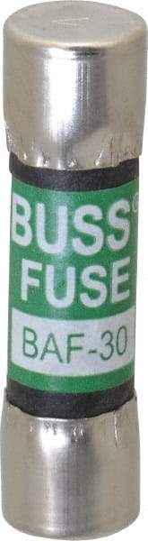 Cooper Bussmann - 250 VAC, 30 Amp, Fast-Acting Supplemental Fuse - Fuse Holder Mount, 1-1/2" OAL, 10 at 125 V kA Rating, 13/32" Diam - A1 Tooling