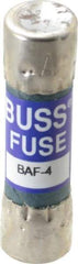 Cooper Bussmann - 250 VAC, 4 Amp, Fast-Acting General Purpose Fuse - Fuse Holder Mount, 1-1/2" OAL, 10 at 125 V kA Rating, 13/32" Diam - A1 Tooling