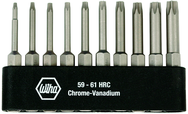 10 Piece - T6; T7; T8; T9; T10; T15; T20; T25; T27; T30 - Torx Aling Power Bit Belt Pack Set with Holder - A1 Tooling