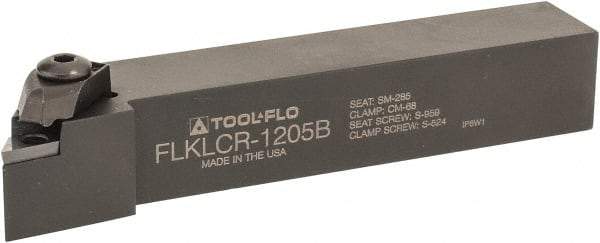 Tool-Flo - FLP..., FLKL External Right Hand Indexable Profiling Toolholder - 3/4" Shank Height x 3/4" Shank Width, 4-1/2" Long - A1 Tooling