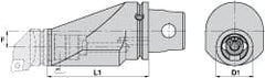 Offset Reducing Adapter KM50 Inside Modular Connection, KM63XMZ Outside Modular Connection, 115mm Projection, 50mm Nose Diam