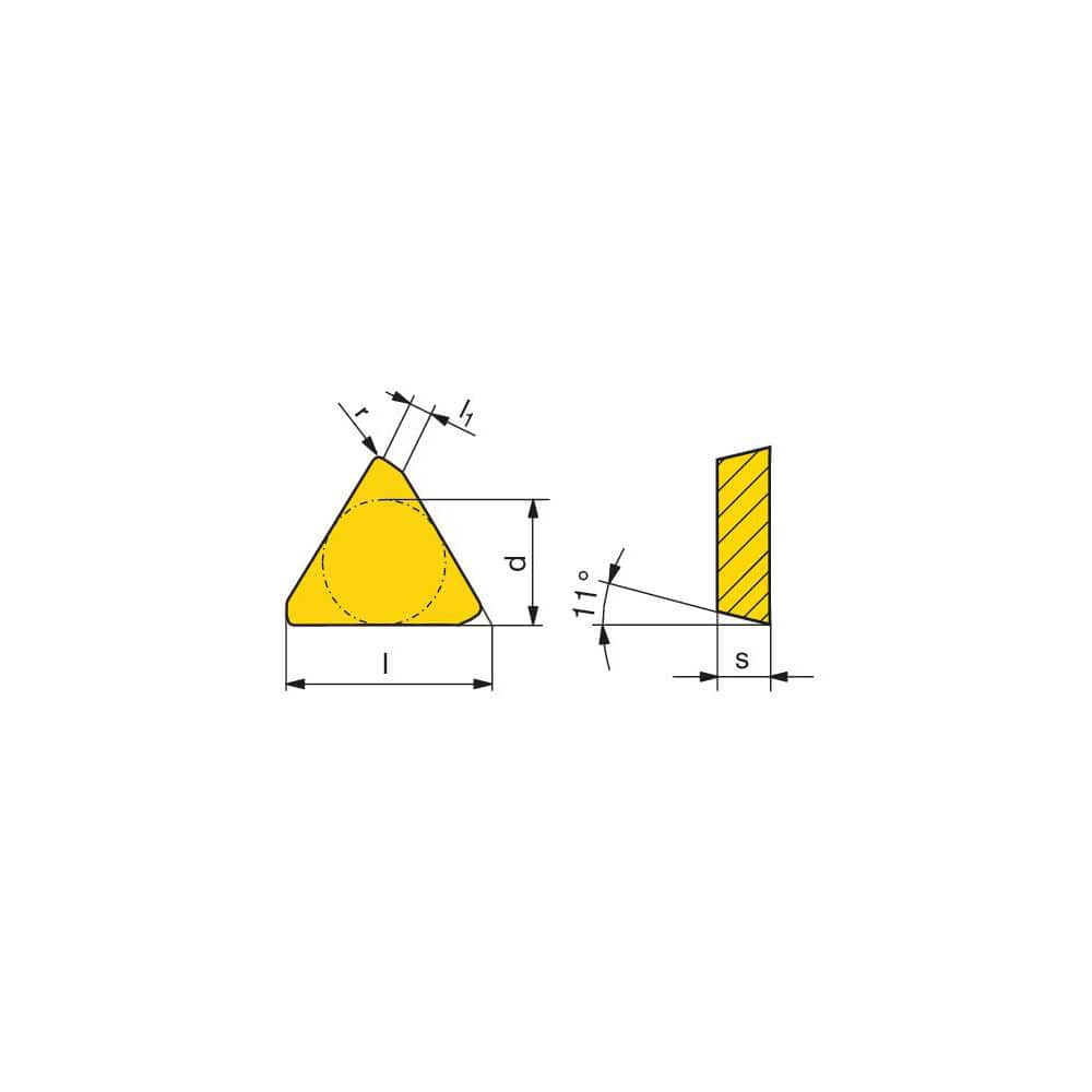 Milling Insert:  TPKN 2204PDSR CTPP235,  CTPP235,  Solid Carbide N/A Finish,  1.0000″ OAW