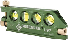 Greenlee - 1 Beam 240' Max Range Mini Magnet Laser Level - Red Beam, 1/4" at 100' Accuracy, 5-1/16" Long x 3/4" Wide x 1-13/16" High, Battery Included - A1 Tooling